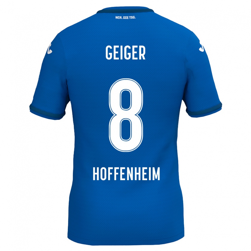 Kandiny Herren Dennis Geiger #8 Königsblau Heimtrikot Trikot 2024/25 T-Shirt