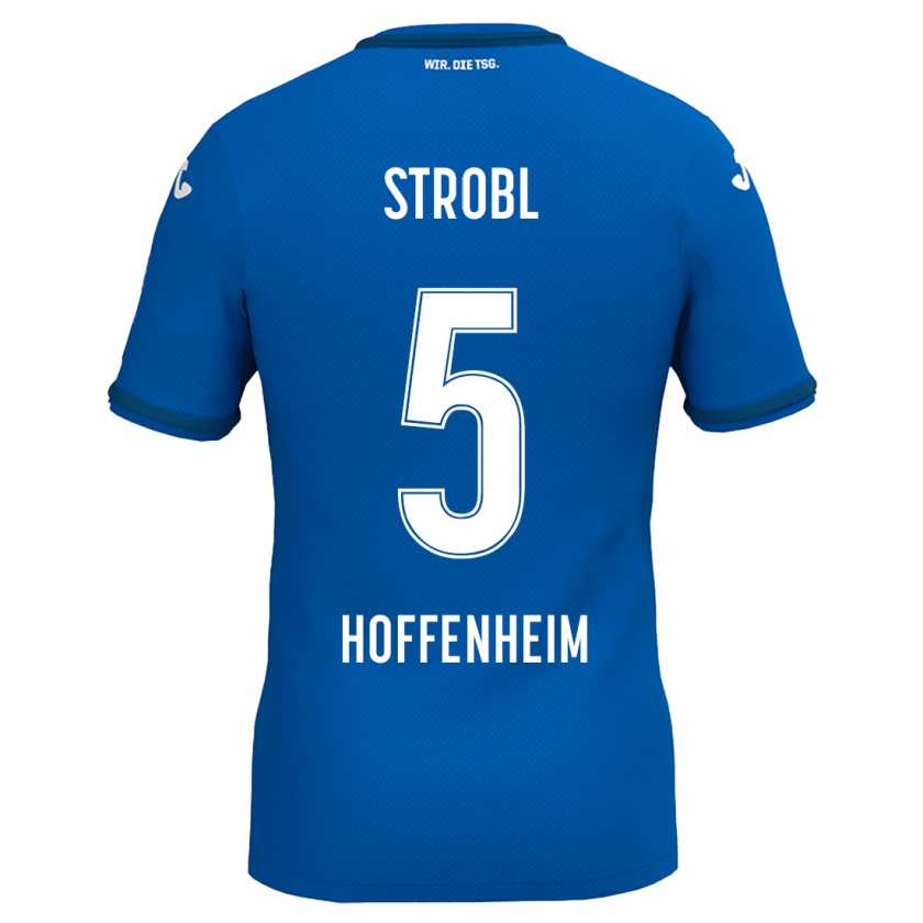 Kandiny Herren Lars Strobl #5 Königsblau Heimtrikot Trikot 2024/25 T-Shirt