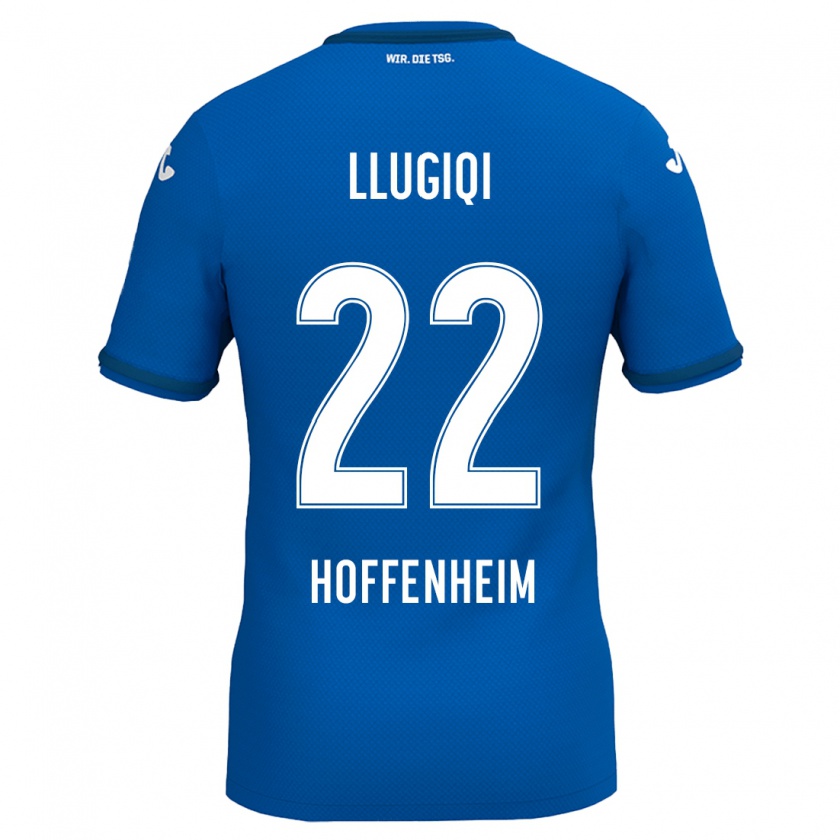 Kandiny Herren Arian Llugiqi #22 Königsblau Heimtrikot Trikot 2024/25 T-Shirt