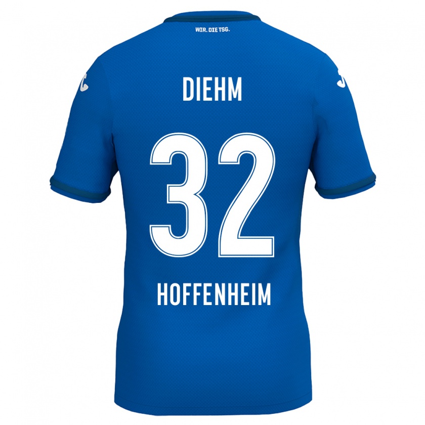 Kandiny Herren Vanessa Diehm #32 Königsblau Heimtrikot Trikot 2024/25 T-Shirt