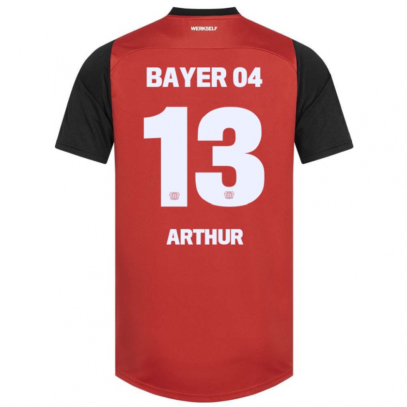 Kandiny Herren Arthur #13 Rot Schwarz Heimtrikot Trikot 2024/25 T-Shirt