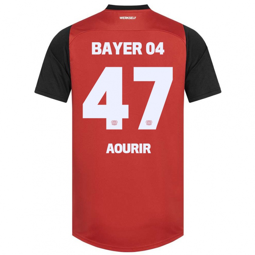 Kandiny Herren Ayman Aourir #47 Rot Schwarz Heimtrikot Trikot 2024/25 T-Shirt