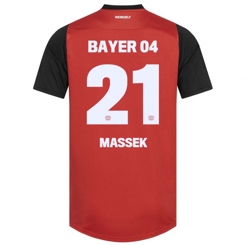 Kandiny Herren Ivan Massek #21 Rot Schwarz Heimtrikot Trikot 2024/25 T-Shirt