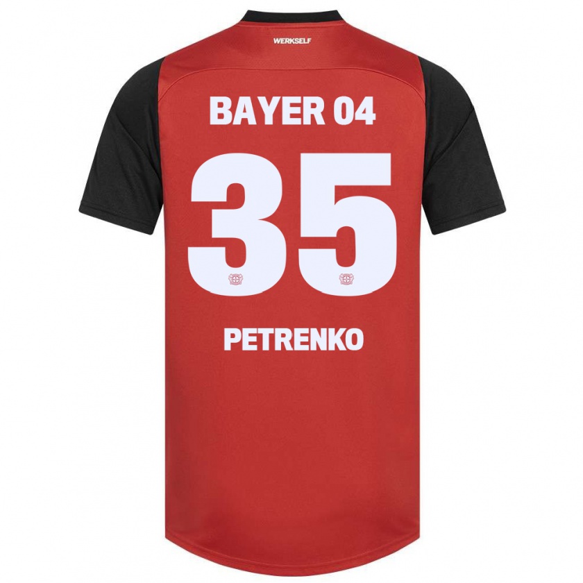 Kandiny Herren Oleksandr Petrenko #35 Rot Schwarz Heimtrikot Trikot 2024/25 T-Shirt