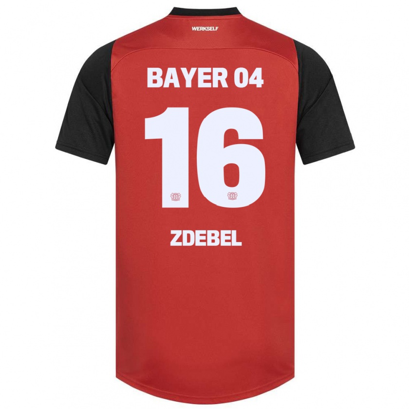 Kandiny Herren Sofie Zdebel #16 Rot Schwarz Heimtrikot Trikot 2024/25 T-Shirt