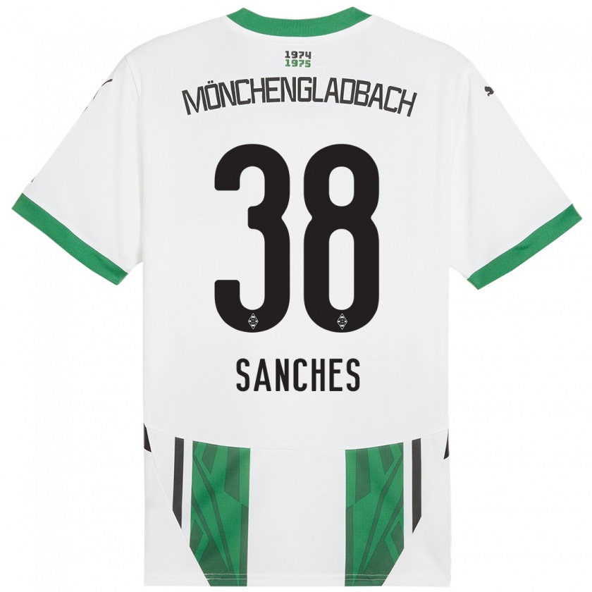 Kandiny Herren Yvandro Borges Sanches #38 Weiß Grün Heimtrikot Trikot 2024/25 T-Shirt