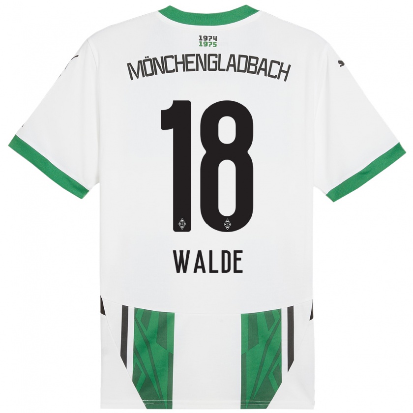 Kandiny Herren Simon Walde #18 Weiß Grün Heimtrikot Trikot 2024/25 T-Shirt