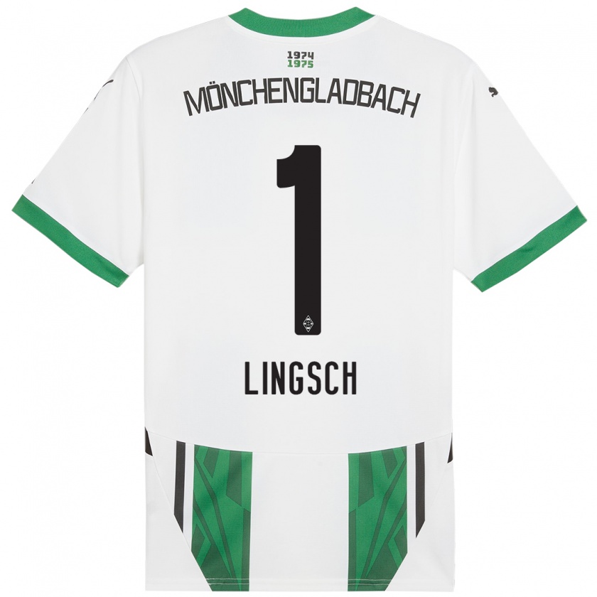 Kandiny Herren Tina Lingsch #1 Weiß Grün Heimtrikot Trikot 2024/25 T-Shirt