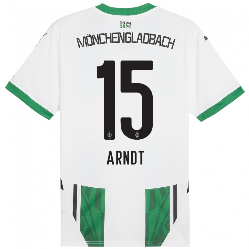 Kandiny Herren Leo Arndt #15 Weiß Grün Heimtrikot Trikot 2024/25 T-Shirt