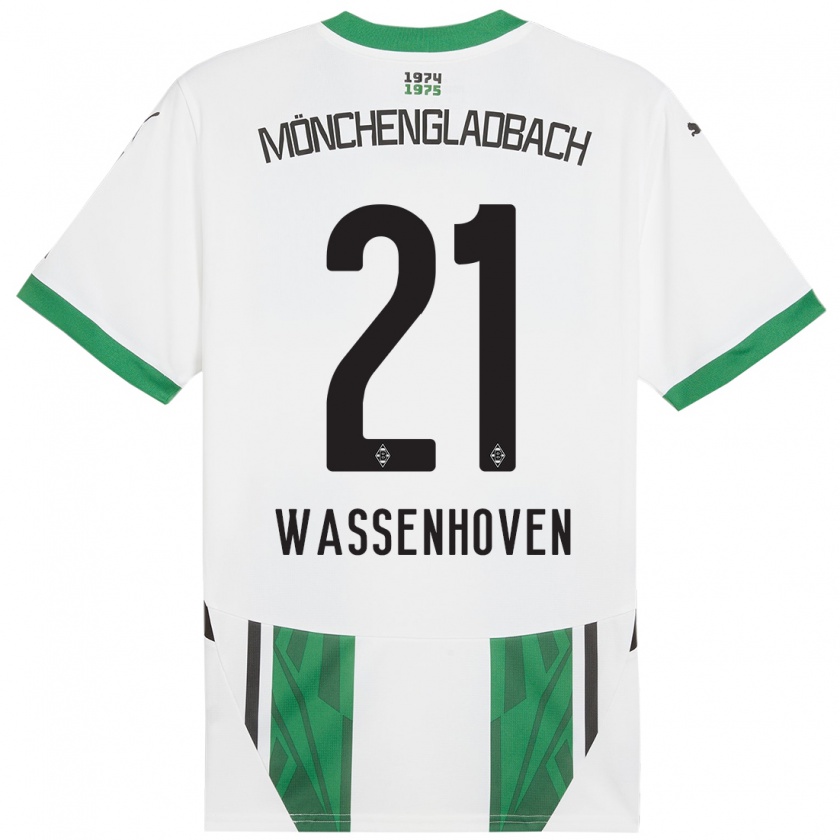 Kandiny Herren Michelle Wassenhoven #21 Weiß Grün Heimtrikot Trikot 2024/25 T-Shirt