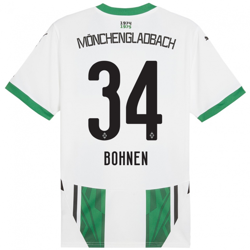 Kandiny Herren Bohnen #34 Weiß Grün Heimtrikot Trikot 2024/25 T-Shirt