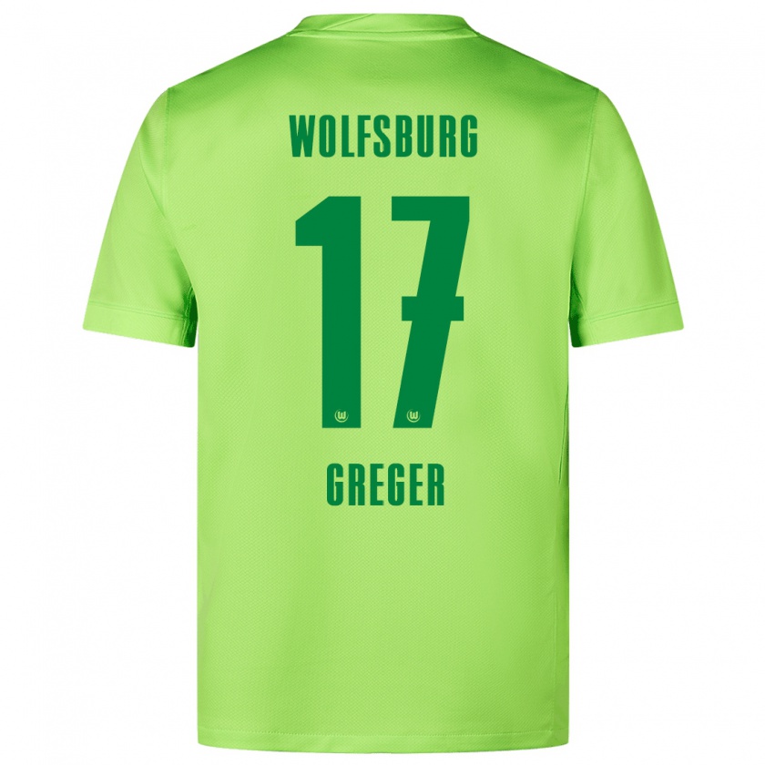 Kandiny Herren Max Greger #17 Fluoreszierendes Grün Heimtrikot Trikot 2024/25 T-Shirt