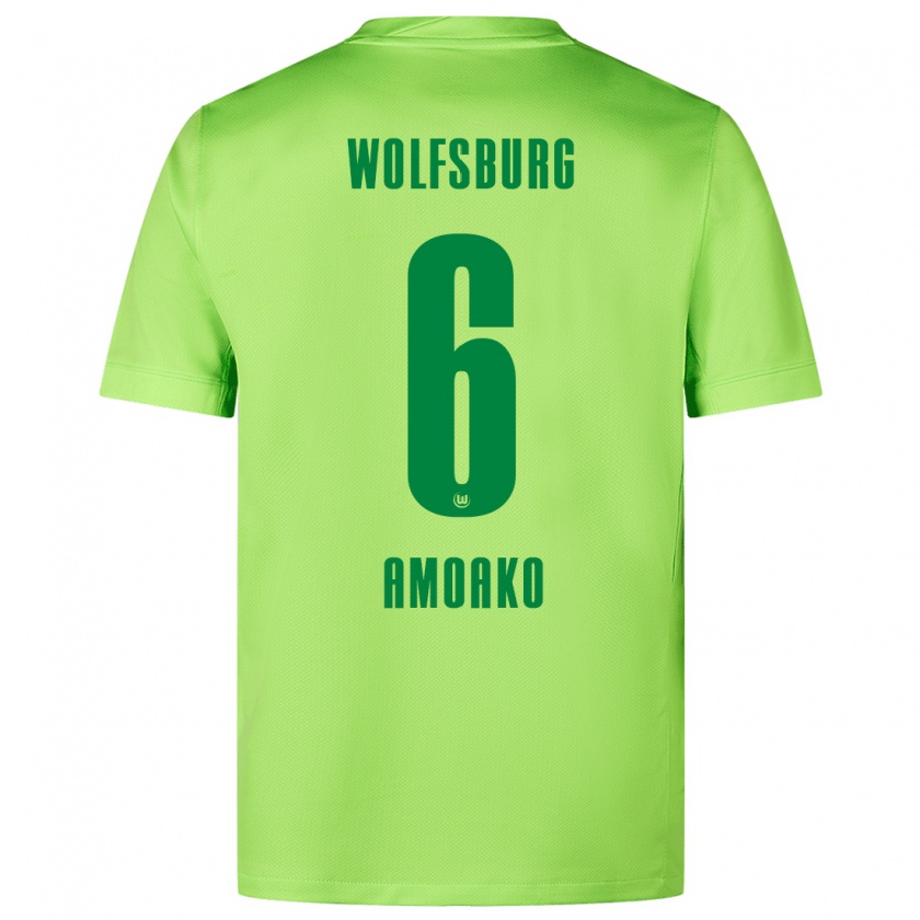 Kandiny Herren Kofi Jeremy Amoako #6 Fluoreszierendes Grün Heimtrikot Trikot 2024/25 T-Shirt