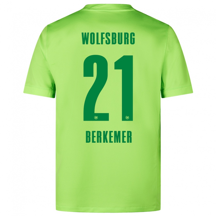 Kandiny Herren Melvin Berkemer #21 Fluoreszierendes Grün Heimtrikot Trikot 2024/25 T-Shirt