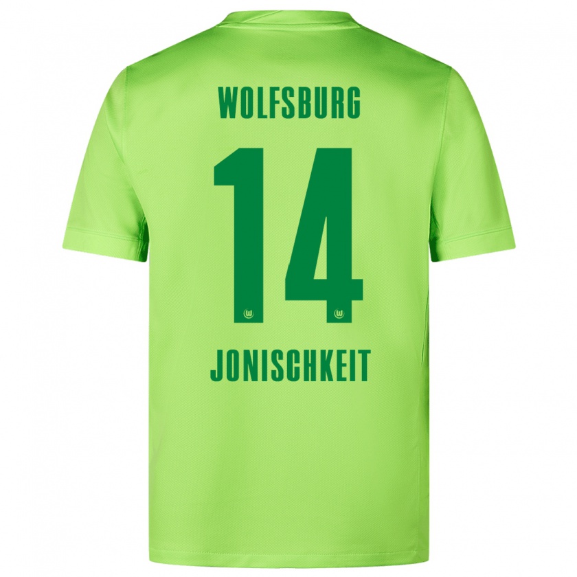 Kandiny Herren Jamal Jonischkeit #14 Fluoreszierendes Grün Heimtrikot Trikot 2024/25 T-Shirt