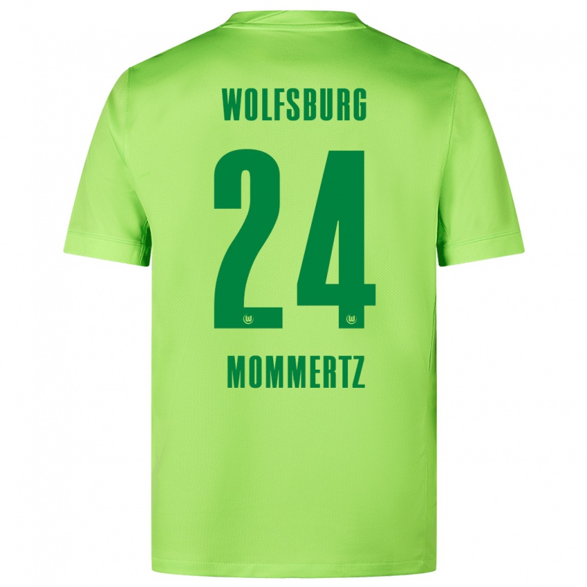 Kandiny Herren Benjamin Mommertz #24 Fluoreszierendes Grün Heimtrikot Trikot 2024/25 T-Shirt