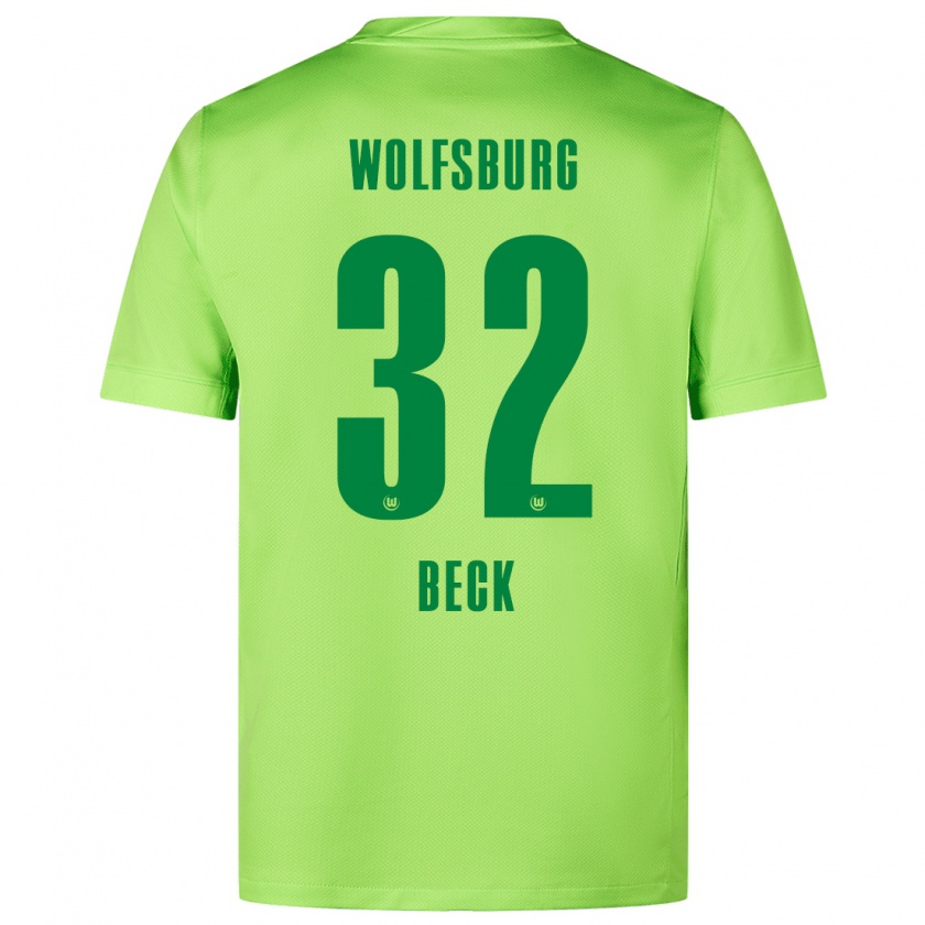 Kandiny Herren Kiara Beck #32 Fluoreszierendes Grün Heimtrikot Trikot 2024/25 T-Shirt