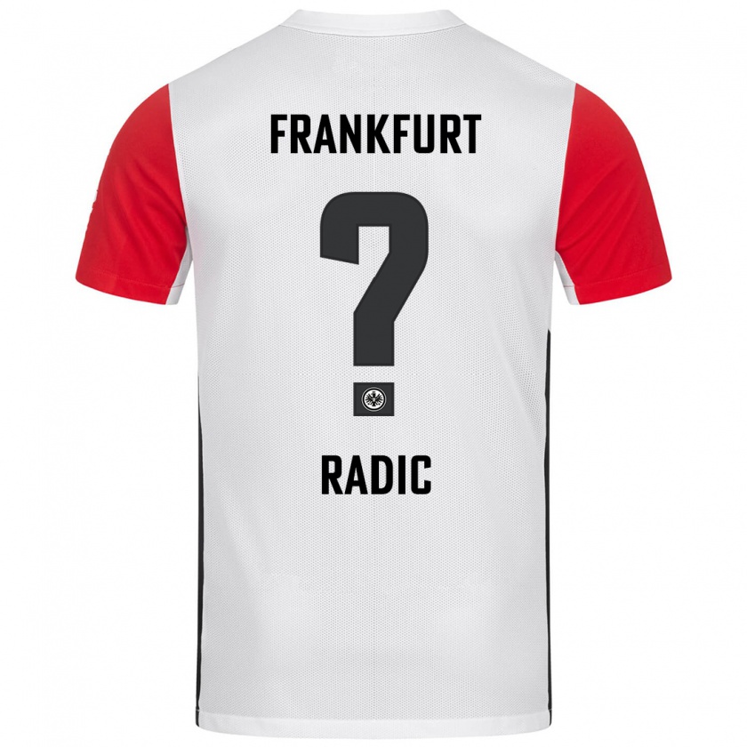 Kandiny Herren Luka Radic #0 Weiß Rot Heimtrikot Trikot 2024/25 T-Shirt