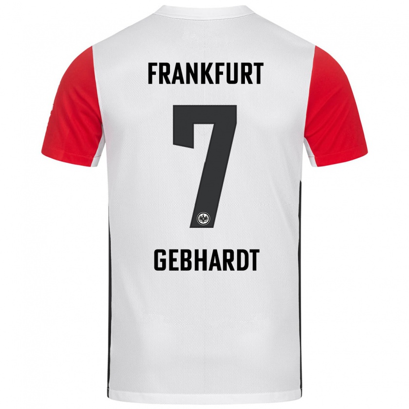 Kandiny Herren Luca Gebhardt #7 Weiß Rot Heimtrikot Trikot 2024/25 T-Shirt