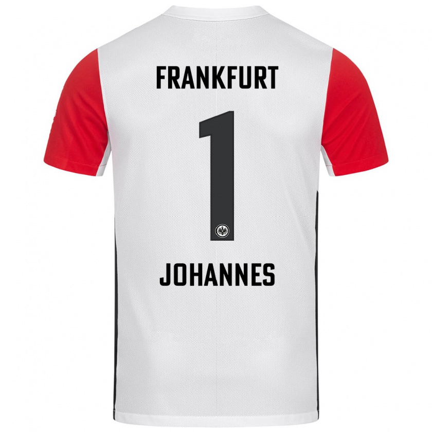 Kandiny Herren Stina Johannes #1 Weiß Rot Heimtrikot Trikot 2024/25 T-Shirt