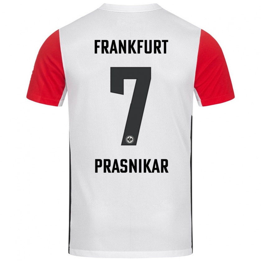 Kandiny Herren Lara Prašnikar #7 Weiß Rot Heimtrikot Trikot 2024/25 T-Shirt