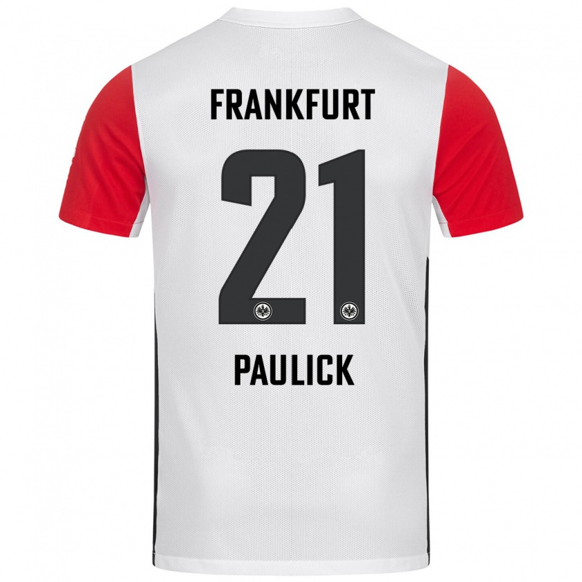 Kandiny Herren Lea Paulick #21 Weiß Rot Heimtrikot Trikot 2024/25 T-Shirt