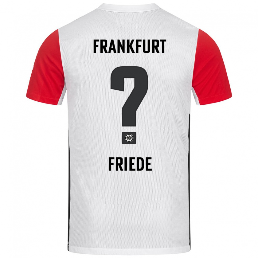 Kandiny Herren Elia Friede #0 Weiß Rot Heimtrikot Trikot 2024/25 T-Shirt