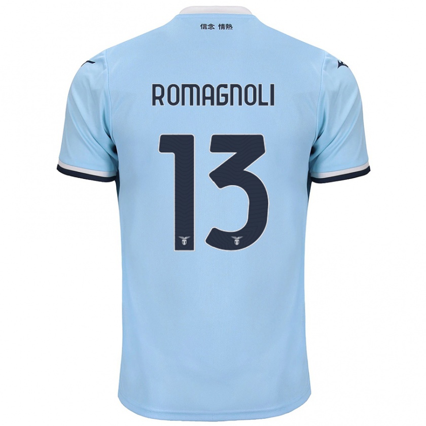 Kandiny Herren Alessio Romagnoli #13 Blau Heimtrikot Trikot 2024/25 T-Shirt