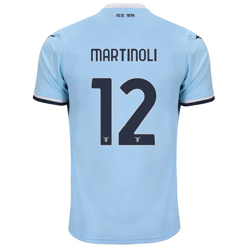 Kandiny Herren Elettra Martinoli #12 Blau Heimtrikot Trikot 2024/25 T-Shirt