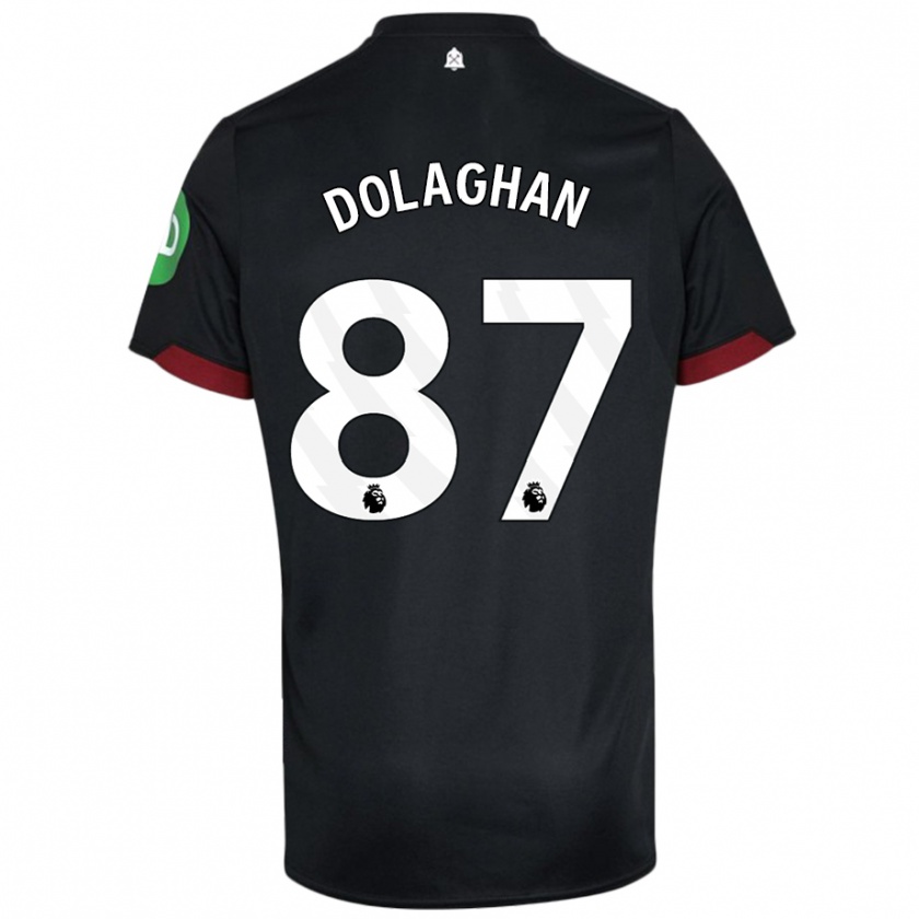 Kandiny Herren Brad Dolaghan #87 Schwarz Weiß Auswärtstrikot Trikot 2024/25 T-Shirt