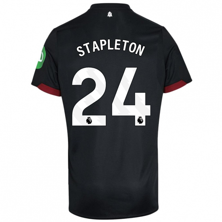 Kandiny Herren Jessie Stapleton #24 Schwarz Weiß Auswärtstrikot Trikot 2024/25 T-Shirt