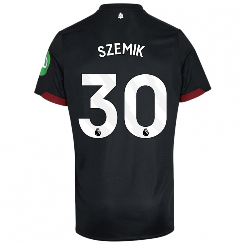 Kandiny Herren Kinga Szemik #30 Schwarz Weiß Auswärtstrikot Trikot 2024/25 T-Shirt