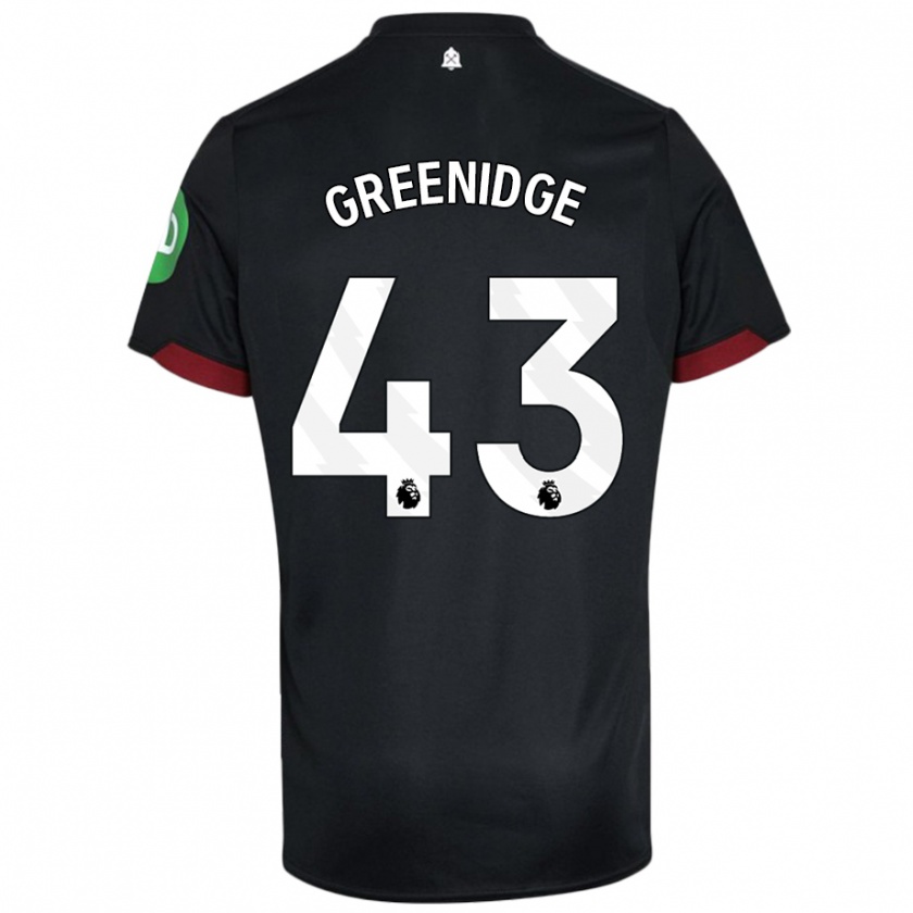 Kandiny Herren Will Greenidge #43 Schwarz Weiß Auswärtstrikot Trikot 2024/25 T-Shirt