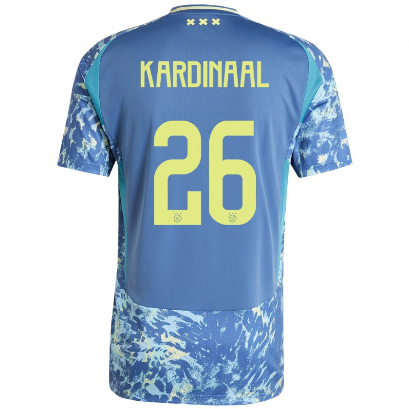 Kandiny Herren Isa Kardinaal #26 Grau Blau Gelb Auswärtstrikot Trikot 2024/25 T-Shirt