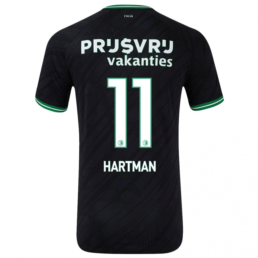 Kandiny Herren Quilindschy Hartman #11 Schwarz Grün Auswärtstrikot Trikot 2024/25 T-Shirt