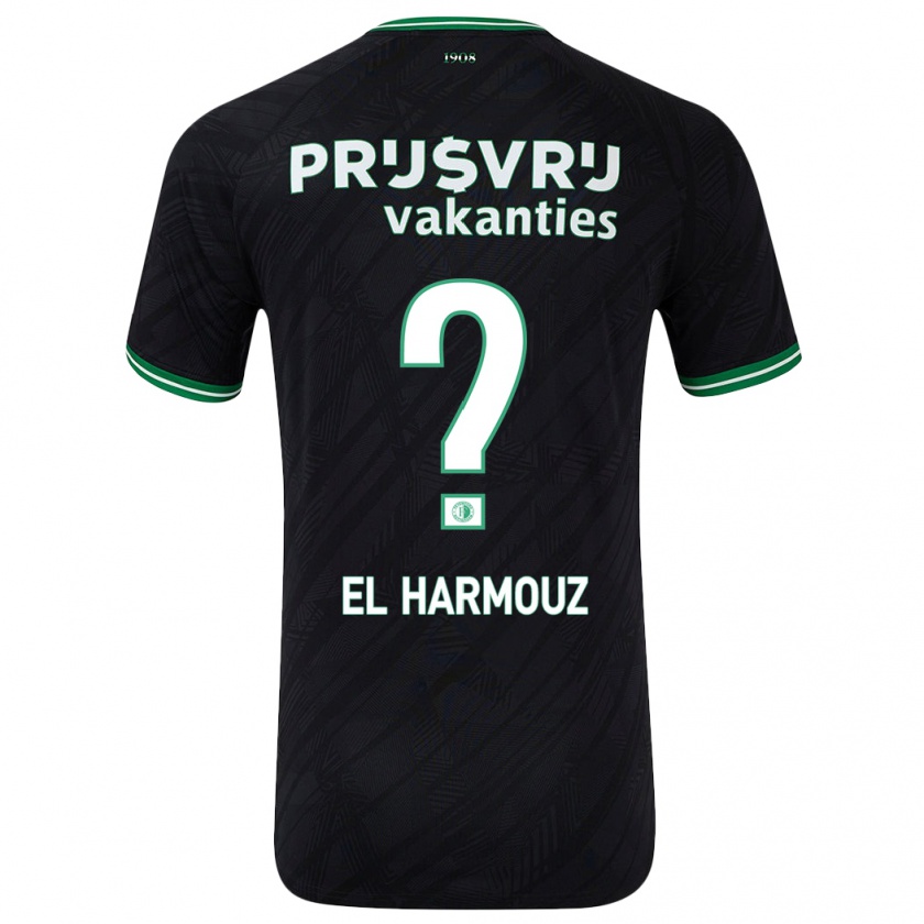 Kandiny Herren Nassim El Harmouz #0 Schwarz Grün Auswärtstrikot Trikot 2024/25 T-Shirt