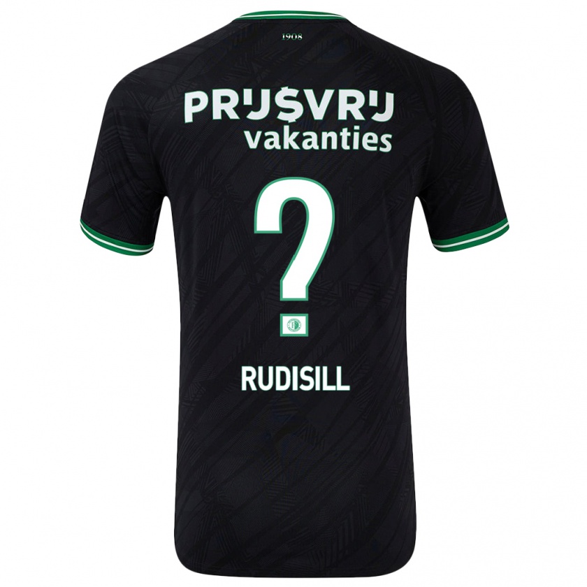 Kandiny Herren Paulo Rudisill #0 Schwarz Grün Auswärtstrikot Trikot 2024/25 T-Shirt