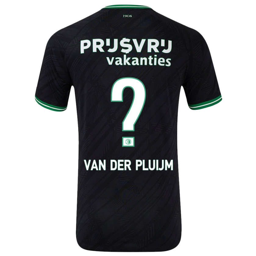 Kandiny Herren Marvin Van Der Pluijm #0 Schwarz Grün Auswärtstrikot Trikot 2024/25 T-Shirt