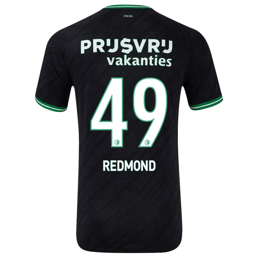 Kandiny Herren Zepiqueno Redmond #49 Schwarz Grün Auswärtstrikot Trikot 2024/25 T-Shirt