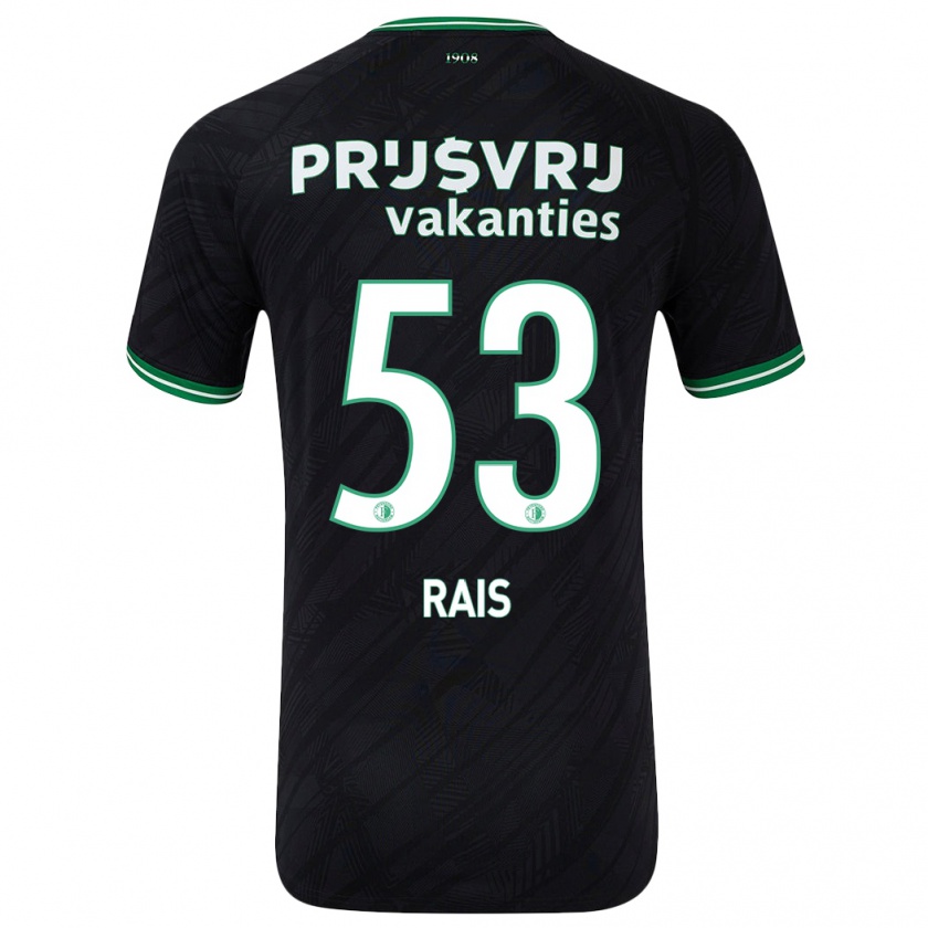 Kandiny Herren Amir Rais #53 Schwarz Grün Auswärtstrikot Trikot 2024/25 T-Shirt