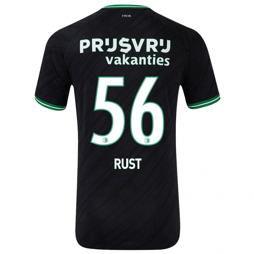 Kandiny Herren Fabiano Rust #56 Schwarz Grün Auswärtstrikot Trikot 2024/25 T-Shirt