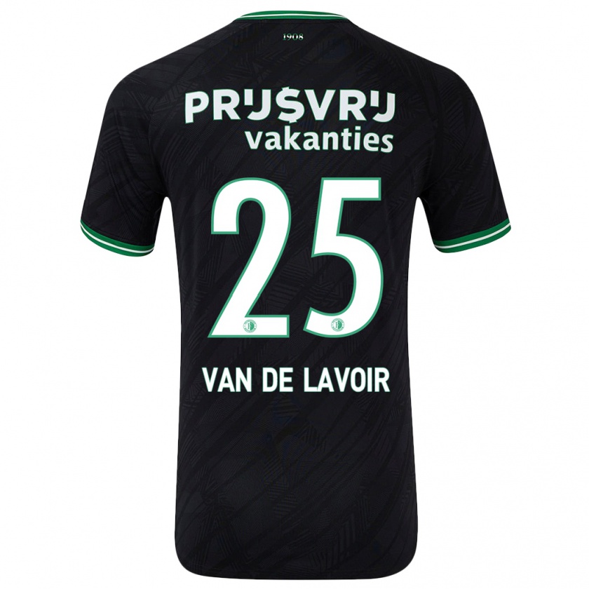 Kandiny Herren Romeé Van De Lavoir #25 Schwarz Grün Auswärtstrikot Trikot 2024/25 T-Shirt