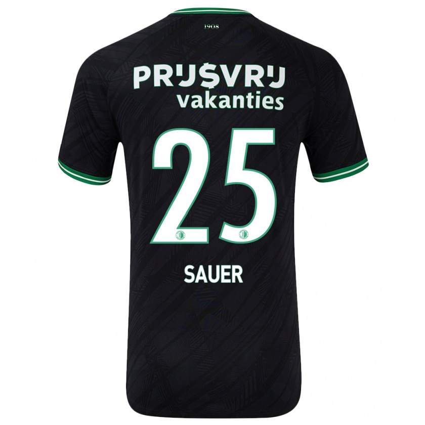 Kandiny Herren Leo Sauer #25 Schwarz Grün Auswärtstrikot Trikot 2024/25 T-Shirt