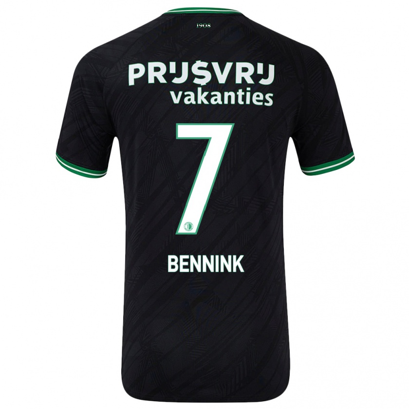 Kandiny Herren Maxime Bennink #7 Schwarz Grün Auswärtstrikot Trikot 2024/25 T-Shirt