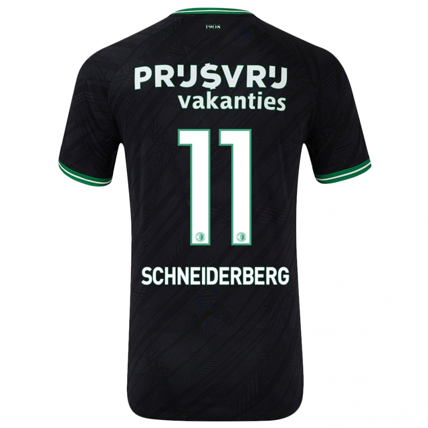 Kandiny Herren July Schneiderberg #11 Schwarz Grün Auswärtstrikot Trikot 2024/25 T-Shirt