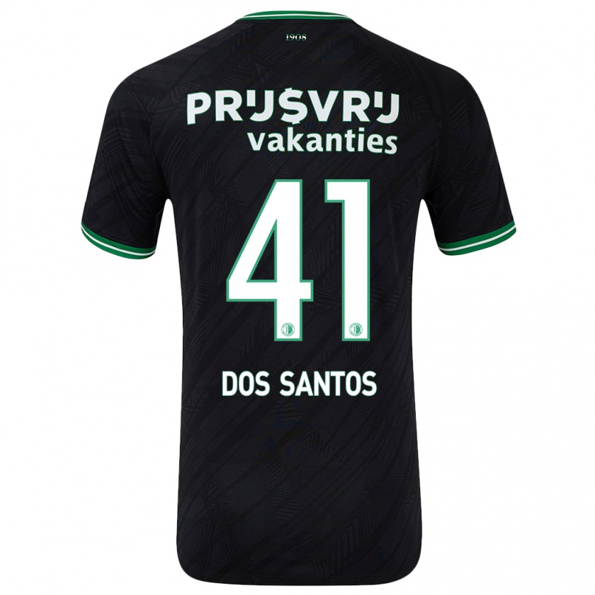 Kandiny Herren Giuliany Ben-David Dos Santos #41 Schwarz Grün Auswärtstrikot Trikot 2024/25 T-Shirt