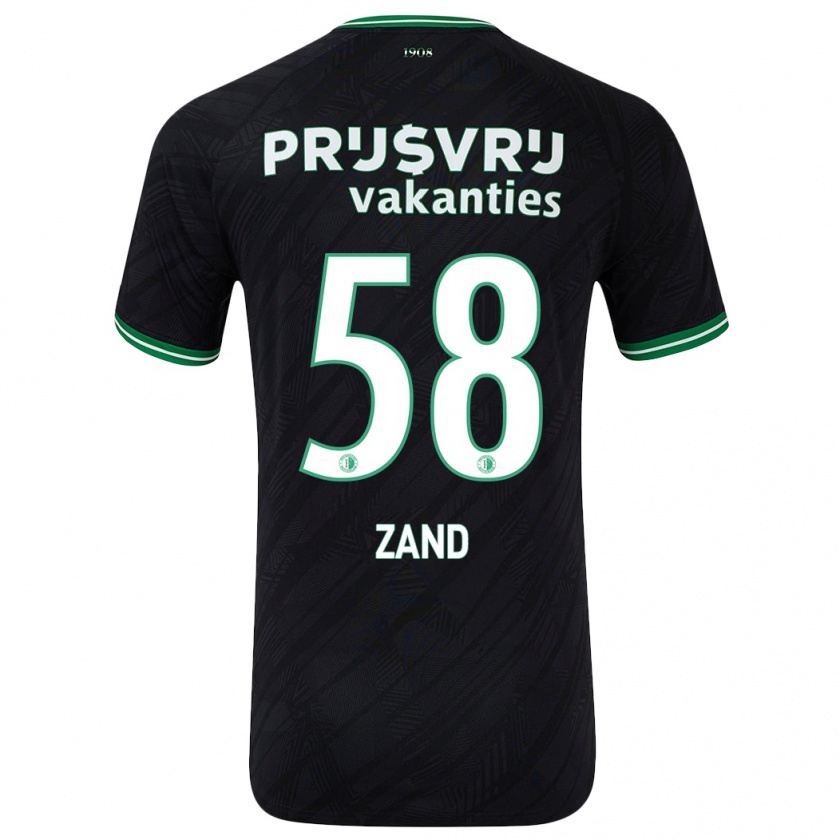 Kandiny Herren Shiloht Zand #58 Schwarz Grün Auswärtstrikot Trikot 2024/25 T-Shirt