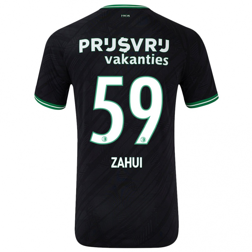 Kandiny Herren Nesta Zahui #59 Schwarz Grün Auswärtstrikot Trikot 2024/25 T-Shirt