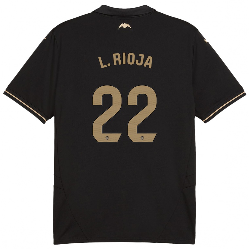 Kandiny Herren Luis Rioja #22 Schwarz Auswärtstrikot Trikot 2024/25 T-Shirt