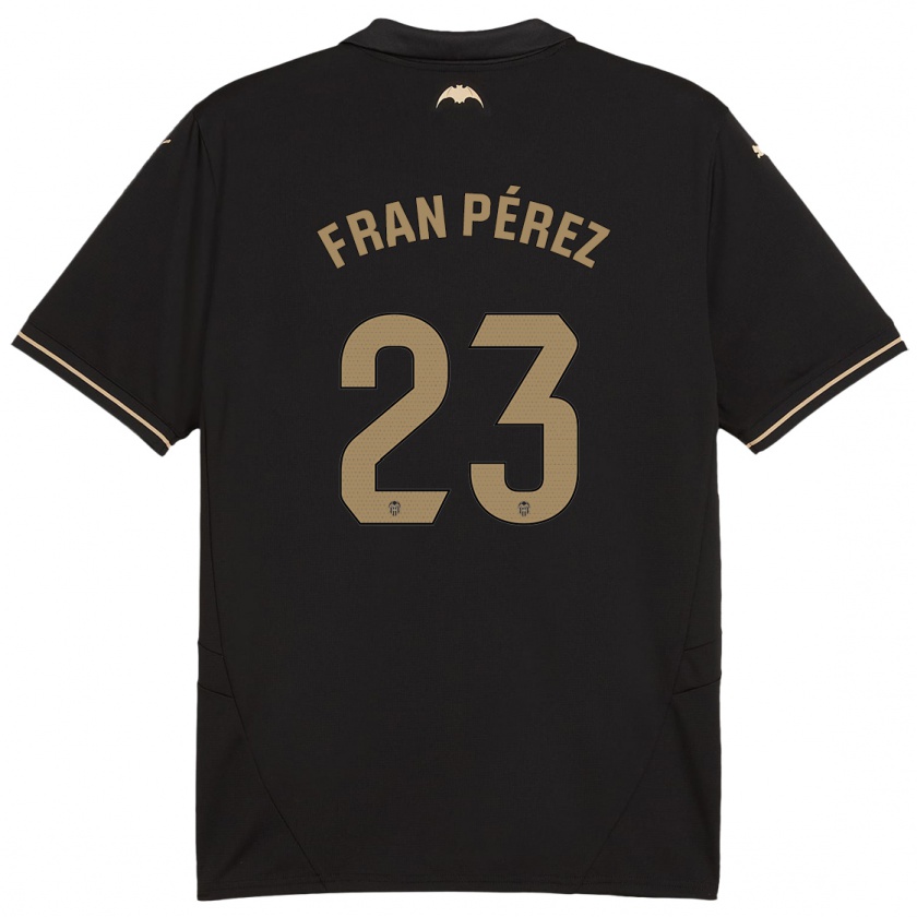 Kandiny Herren Fran Pérez #23 Schwarz Auswärtstrikot Trikot 2024/25 T-Shirt